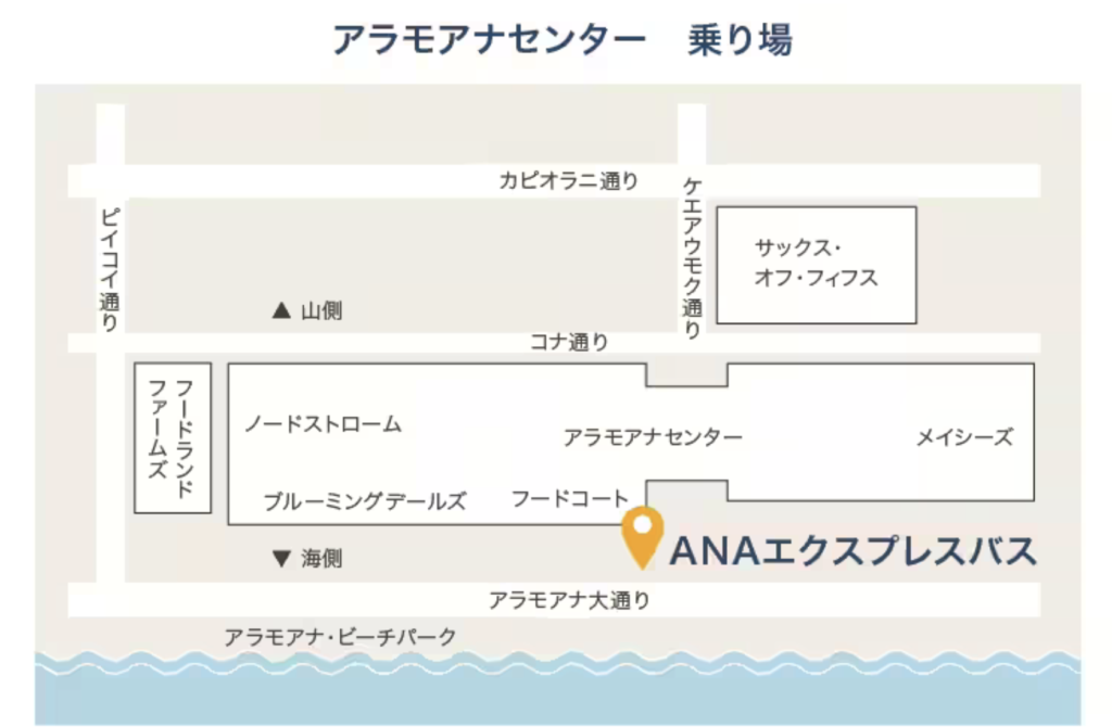 ANAエクスプレスバスの乗り場